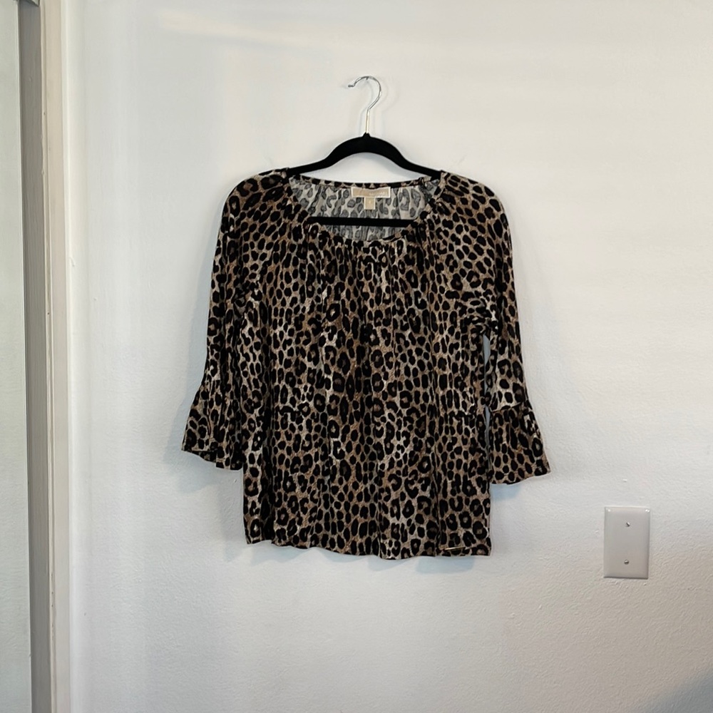 Michael Kors Leopard Print Top